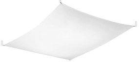Stropné svietidlo Luna, 1x biele textilné tienidlo, (130 cm)