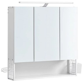 Zrkadlová kúpeľňová skrinka SKY biela EZ0434