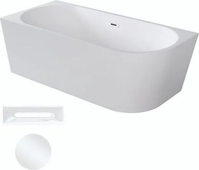 Besco Akrylátová voľne stojaca rohová vaňa Zoya 150x75 (170x80) biela BESCO-Typ výpuste: Click-Clack s prepadom, grafit, BESCO-Rozmery: 170x80, BESCO…