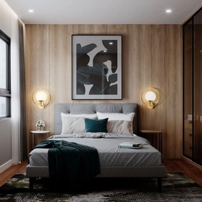 Toolight Toolight, nástenné svietidlo 1xE27 APP1153-1W, biela-zlatá, OSW-40007