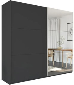 Skriňa Vigo 225 čierna / zrkadlo
