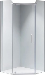 BPS-koupelny Päťuholníkový sprchový kút KZ91A WH 80x80 biela/transparent - bez vaničky