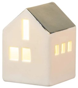 räder Porcelánový mini LED lampáš Large House