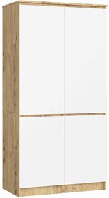 Skriňa S 90 4D CLP artisan / biela