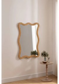 Atmosphera - Nástenné zrkadlo MAGGIE 100x70 cm s ratanovým rámom
