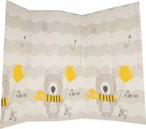 KIK Detská skladacia penová podložka XPE 150 x 200 cm, medvedíky