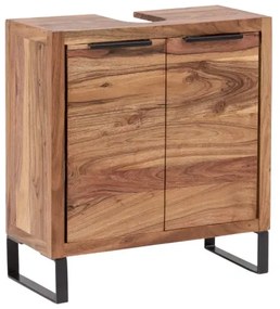 furniture-nabytek.cz - Masívna skrinka pod umývadlo Sydney z akáciového dreva, lakovaná, hnedá – 56×25×60 cm