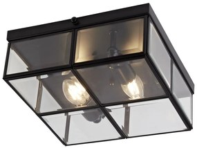 Searchlight 6769-26BK - Stropné svietidlo FLUSH 2xE14/40W/230V čierna