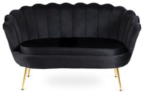 Vintino zamatová sedačka ZORAYA čierna