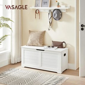 Vasagle Truhlica na sedenie  TANJA, 100x40x46cm, biela