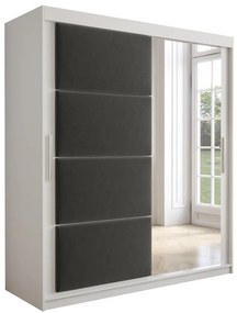 Skriňa Tapi 180 Biely/Šedá