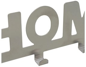 Kovový vešiak na dvere v matne striebornej farbe 32 cm Home – Casa Selección