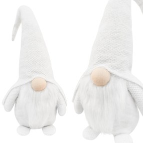 Vánoční skřítek ELF 068 - 50 cm bílý