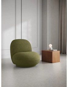 Zelené kreslo z textílie buklé Chuck – Micadoni Home