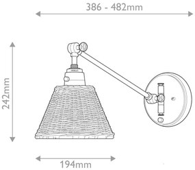 Hinkley HK-ARTI-1W-BK-NR-Bodové nástenné svietidlo ARTI 1xE27/60W/230V čierna/hnedá