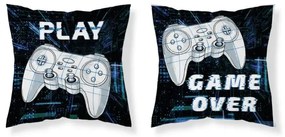 Detská obliečka na vankúš Game Over - čierna Šírka: 40 cm | Dĺžka: 40 cm