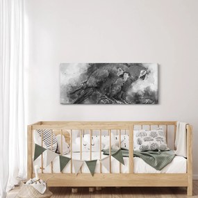 Obraz - Akvareloví papagáje (120x50 cm)