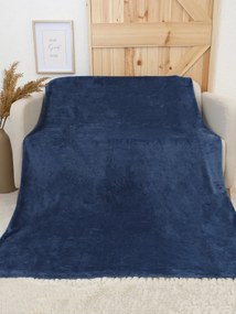 Deka mikroplyš Exclusive 150 × 200 cm – Laura námornícka modrá