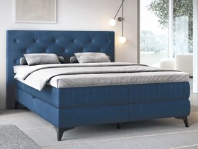 Posteľ Lusaka 180x200 cm, námornická modrá látka