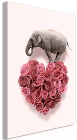 Artgeist Obraz - Enamored Elephant (1 Part) Vertical Veľkosť: 20x30, Verzia: Standard