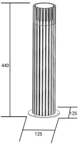 Vonkajšia lampa KUUSAMO 1xE27/20W/230V 44 cm IP54 antracit