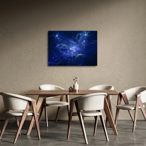 Obraz - modrá abstrakcia (70x50 cm)