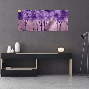 Obraz - Jelene v magickom lese (120x50 cm)