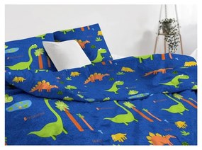 Modré detské obliečky na jednolôžko 140x200 cm Dinolar – Mijolnir