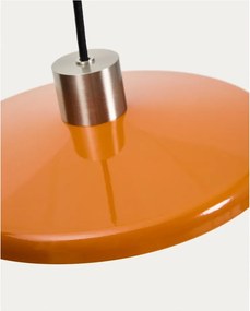 Oranžové závesné svietidlo s kovovým tienidlom Nuvira – Kave Home