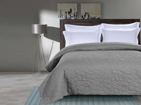 Sivý prehoz na posteľ so vzorom STONE Rozmer: 200 x 220 cm