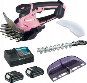 Nožnice 2v1 na trávu a živý plot Makita UM600DWAEX2P 12V Cxt 2x2Ah ružové