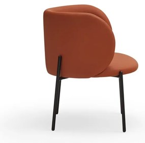 Oranžové kreslo z imitácie kože Mogi - Teulat