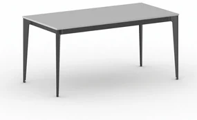 Kancelársky stôl PRIMO ACTION, čierna podnož, 1600 x 800 mm, sivá