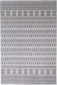 Koberec Eqos 0002 GREY – sivý obdĺžnikový koberec so vzorom Rozmer: 60x100 cm