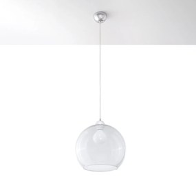 Závesné svietidlo Ball, 1x transparentné sklenené tienidlo