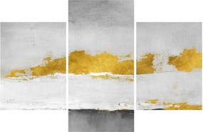 Obraz - Zlaté a šedé ťahy (90x60 cm)