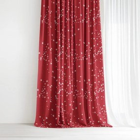 Goldea dekoračný záves valencia - hviezdičky na červenej 140x135 cm