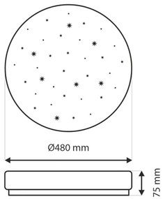 LED Stmievateľné stropné svietidlo LIKA LED/36W/230V 2700-6500K + diaľkové ovládanie