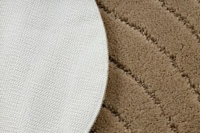 Kúpeľňový koberček SUPREME WAVES vlny, béžový kruh