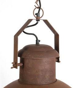 Priemyselné závesné svietidlo hrdzavohnedé so zlatým vnútrom - Engine