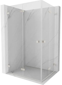 Mexen Lunar-F Duo, skladací sprchový kút 90 x 80 cm, 8mm číre sklo, oceľový profil, 836-090L-080P-97-00