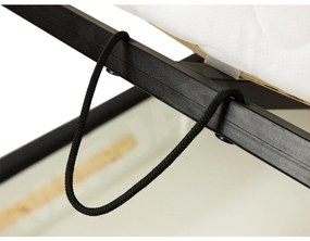 Kontinentálna posteľ Enoa, Rozmer postele: 160x200, Dostupné poťahy: ekokoža Soft 011 (čierna)