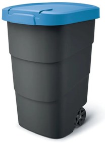 Záhradná nádoba s odolnými kolieskami, 110 l, modrá / antracit