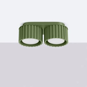 Sollux  SL.1798 - Bodové svietidlo AURA 2xGX53/10W/230V zelené