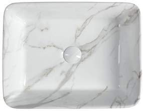 Sapho Sapho, DALMA keramické umývadlo 48x13x38 cm, carrara, MM517