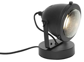 Priemyselná stolná lampa čierna 18 cm - Emado
