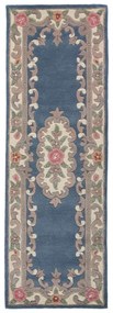 Modrý vlnený behúň Flair Rugs Aubusson, 67 × 210 cm