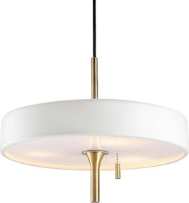 Závesná lampa Artdeco bielo- zlatá