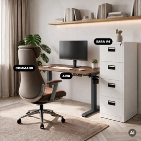 Elektrický stôl s reguláciou výšky ergonomický antracitový/orech,1200x600 mm: ARIA