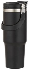 Čierna cestovná fľaša z nehrdzavejúcej ocele 1 l Eco – Ladelle